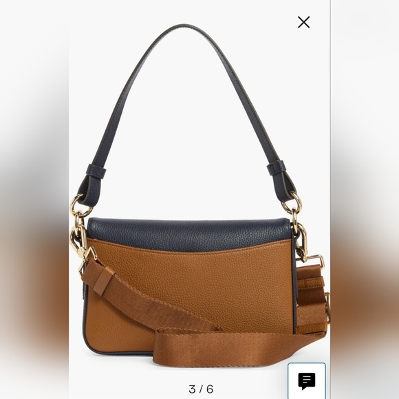 Cole Haan Chic Navy and Brown Women's Bag - Picture 3 of 6